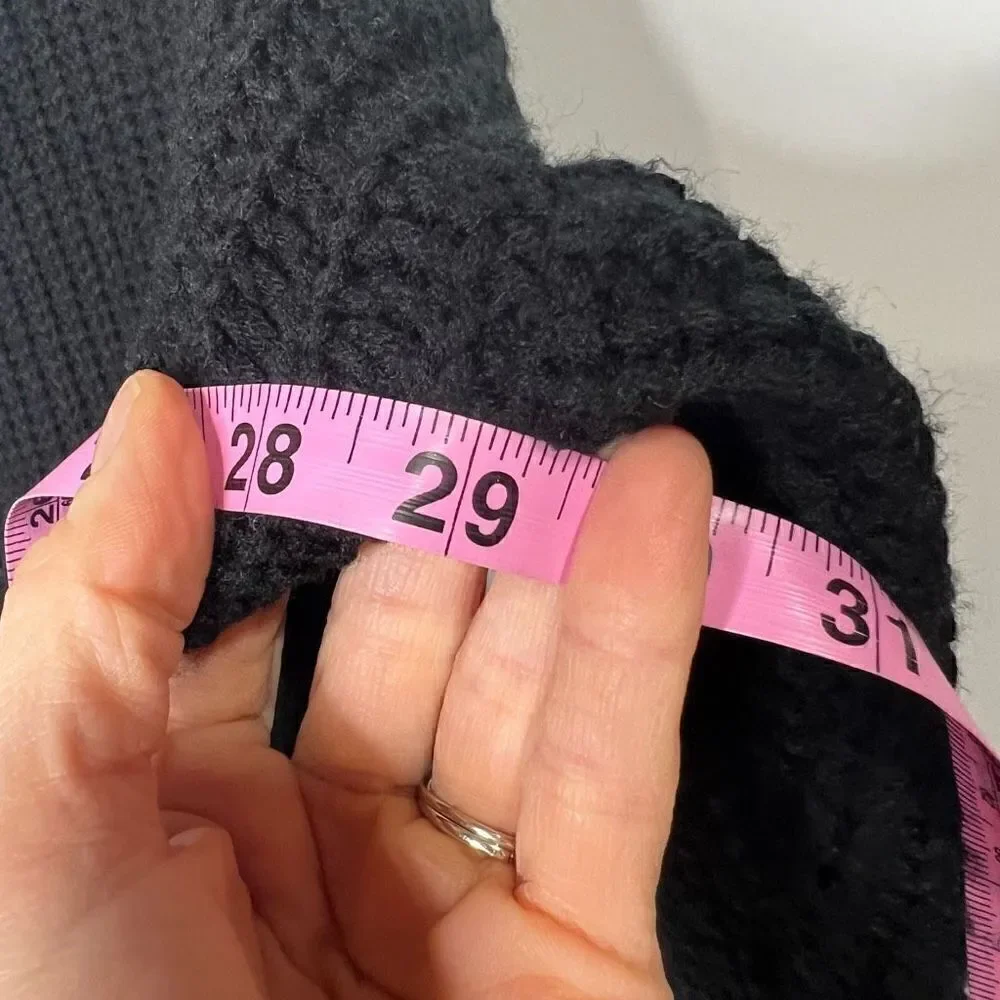 Cotton Candy LA Women's Black Ribbed Knitted Long Sleeve Sweater Size Large